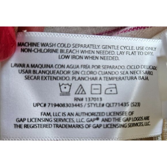 Gap Woman Size XL Long Sleeve Colorful Textured Stripe Linen Blend Tunic Blouse - Picture 7 of 8